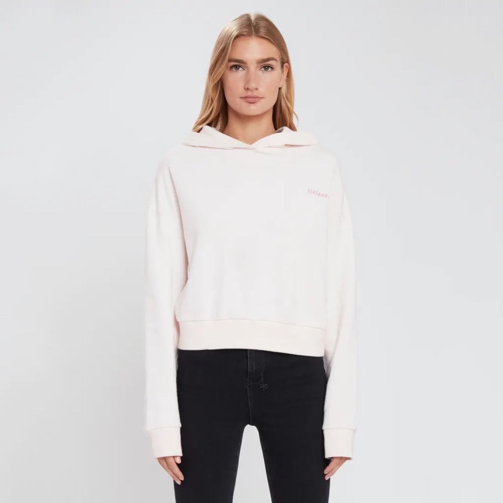 Ksubi Light Pink‎ K-Sub-Ee Crop Hoodie
